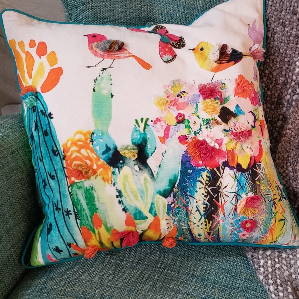 Bird & Butterfly Pillow